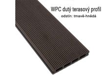WPC terasa, tmavě-hnědá